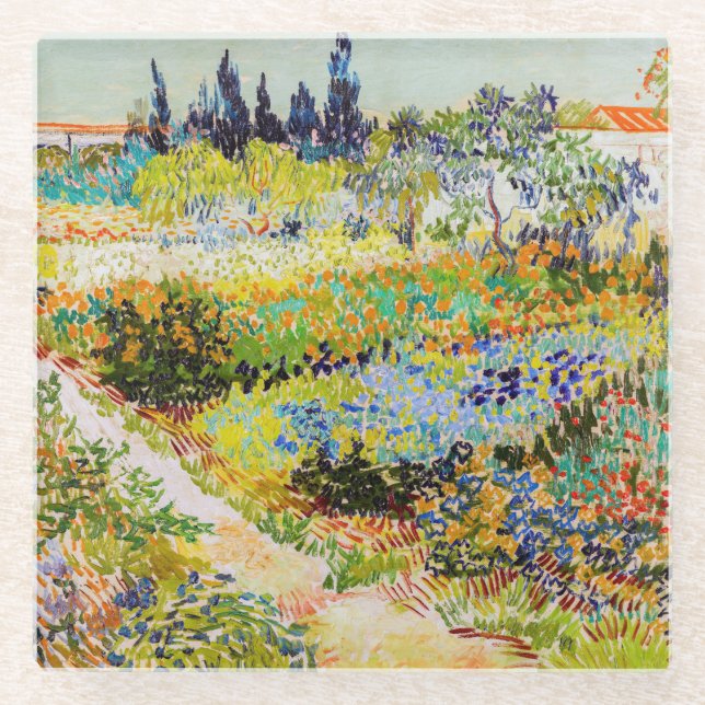 Dessous-de-verre En Verre Vincent van Gogh - Jardin à Arles (Devant)