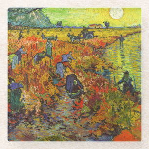 Dessous-de-verre En Verre Vincent van Gogh - Le vignoble rouge