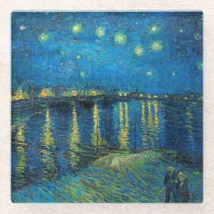 Dessous-de-verre En Verre Vincent Van Gogh Starry Night Over the Rhone