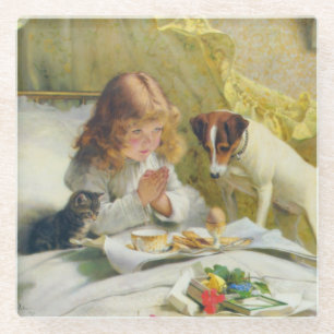 Dessous-de-verre En Verre Vintage Charles Burton Barber Suspense