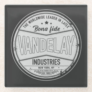 Dessous-de-verre En Verre Vintage Rétro Vandelay Industries Drôle Sarcastiqu