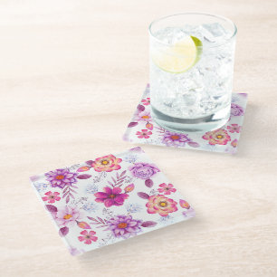 Dessous-de-verre En Verre Violet rose