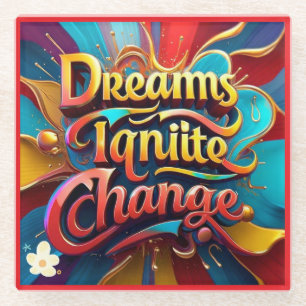 Dessous-de-verre En Verre "Vision du succès"