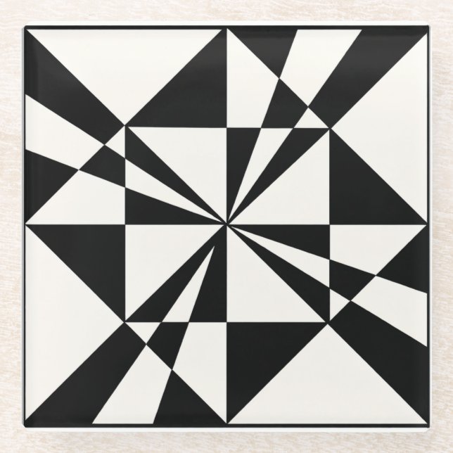 Dessous-de-verre En Verre Visual Pull | Modern (Devant)