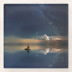 Dessous-de-verre En Verre Voile vers les nuages