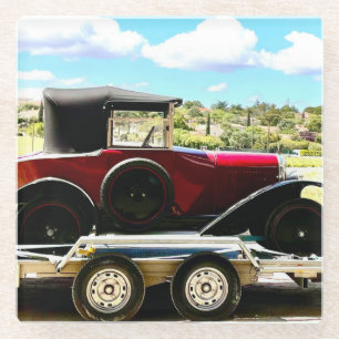 Dessous-de-verre En Verre Voiture Citroen sur une remorque en France