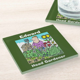 Dessous-de-verre En Verre Votre Nom Choix. Chef Gardener
