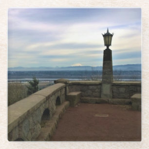 Dessous-de-verre En Verre Vue sur le Mont St. Helens, Portland, Oregon
