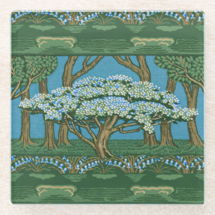 Dessous-de-verre En Verre Walter Crane Papier peint vintage forêt arbre de m