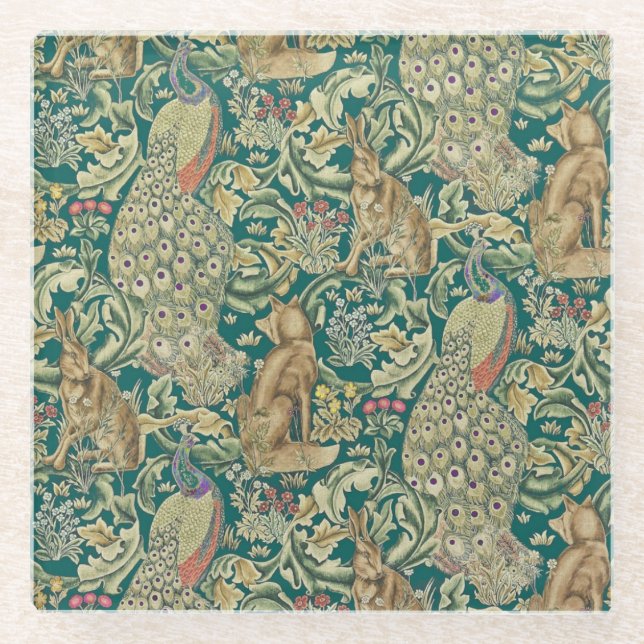 Dessous-de-verre En Verre Walter Morris "Forêt" (Devant)