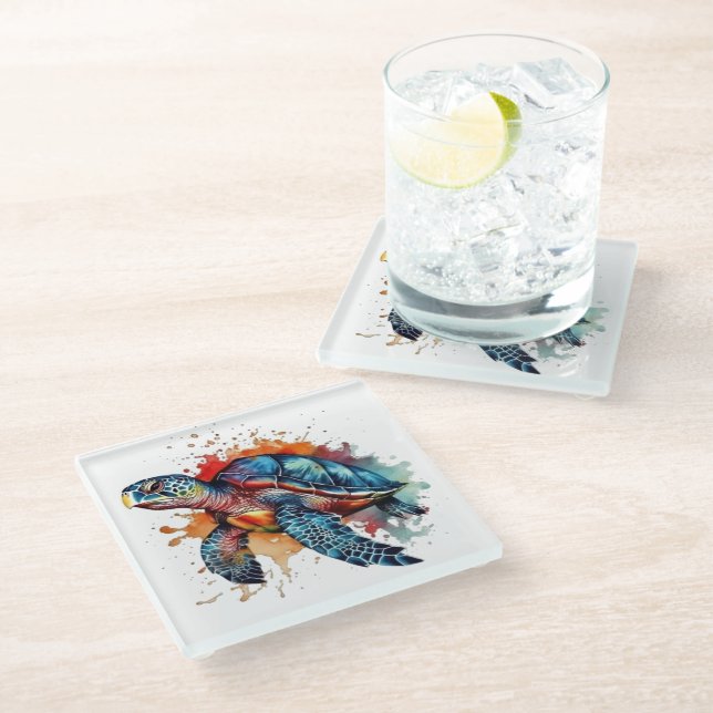 Dessous-de-verre En Verre Wanderer océanique (Incliné)