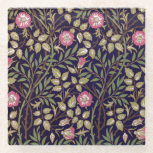 Dessous-de-verre En Verre William Morris Briquet Floral Art nouveau