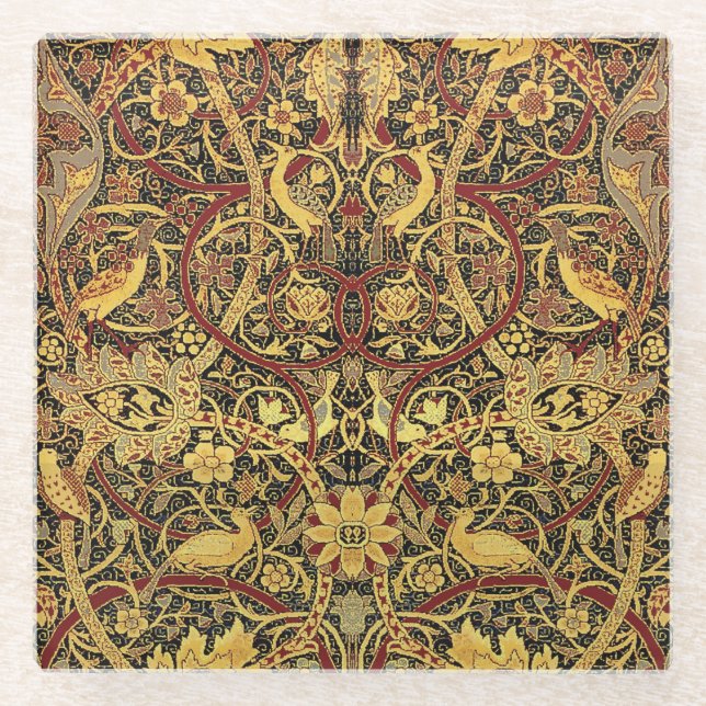 Dessous-de-verre En Verre William Morris Bullerswood Tapisserie Faux (Devant)