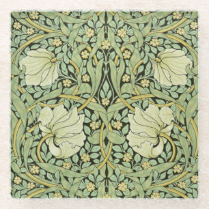 Dessous-de-verre En Verre William Morris design vintage, Pimpernel,