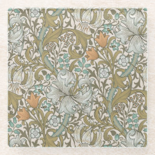 Dessous-de-verre En Verre William Morris Golden Lily Blue Gold Classic