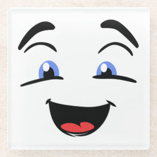 DESSOUS-DE-VERRE EN VERRE YEUX BLEU