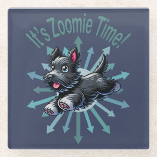 Dessous-de-verre En Verre Zoomie Time Scottish Terrier
