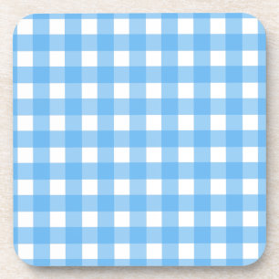 Dessous-de-verre En vichy bleu ciel