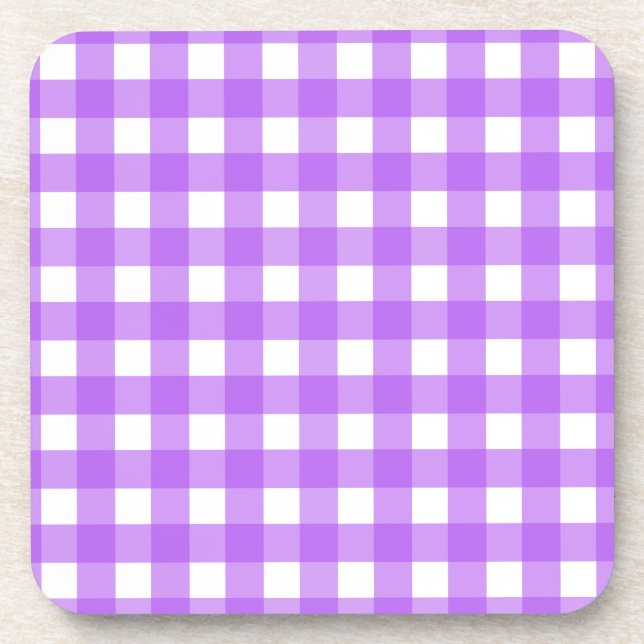 Dessous-de-verre En vichy violet brillant (Devant)