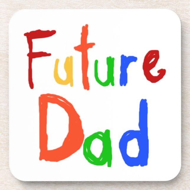 Dessous-de-verre Enfant Texte Futur Papa T-shirts et cadeaux (Devant)