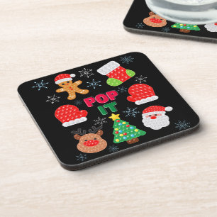 Dessous-de-verre Enfants Pop It Christmas Buble Père Noël Reindeer