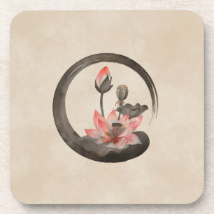Dessous-de-verre Enso Zen Circle et Lotus