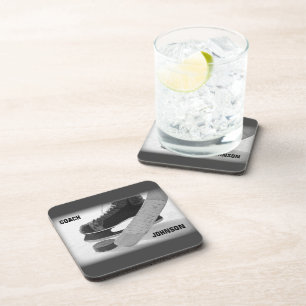 Dessous-de-verre Entraîneur de hockey sur glace Merci