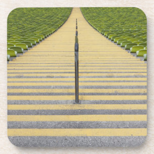 Dessous-de-verre Escalier de stade entre les rangées des sièges