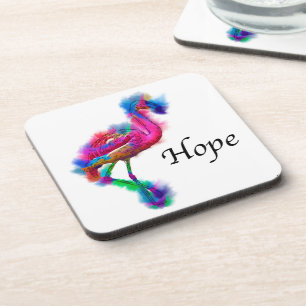 Dessous-de-verre Espoir - Flamant Rose Abstrait