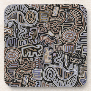 Dessous-de-verre Esprits de rituel de serpent de Peyote chamanique