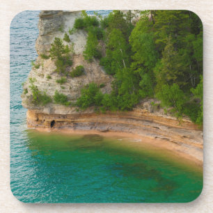 Dessous-de-verre États-Unis, Michigan. Formation rocheuse du châtea