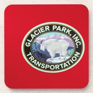 Dessous-de-verre États-Unis, Montana, Glacier National Park, Vintag