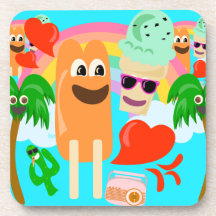 Été Pals Cute Kawaii Caractères de dessin