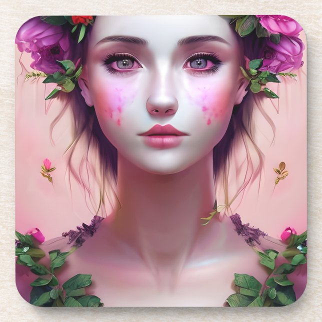 Dessous-de-verre Ethereal Enchanted Fairytale belle femme (Devant)