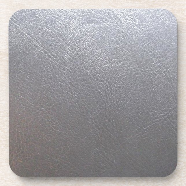Dessous-de-verre Étincelle de gris ARGENTÉ : Finition simili cuir (Devant)