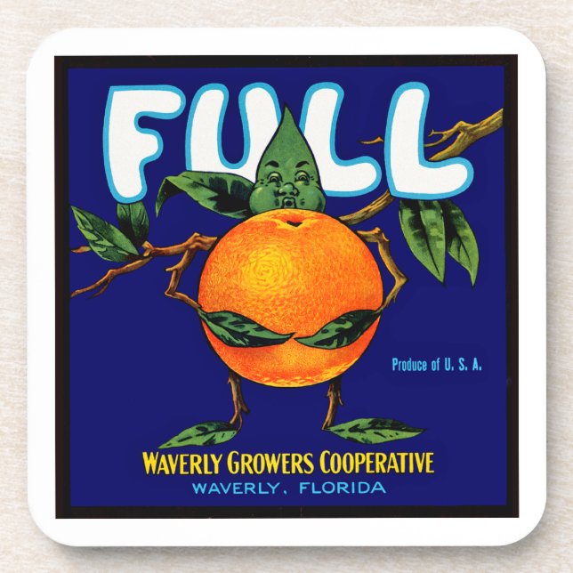 Dessous-de-verre Étiquette d'oranges de marque complète (Devant)