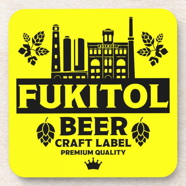 Dessous-de-verre Étiquettes de bière artisanale amusant (Devant)