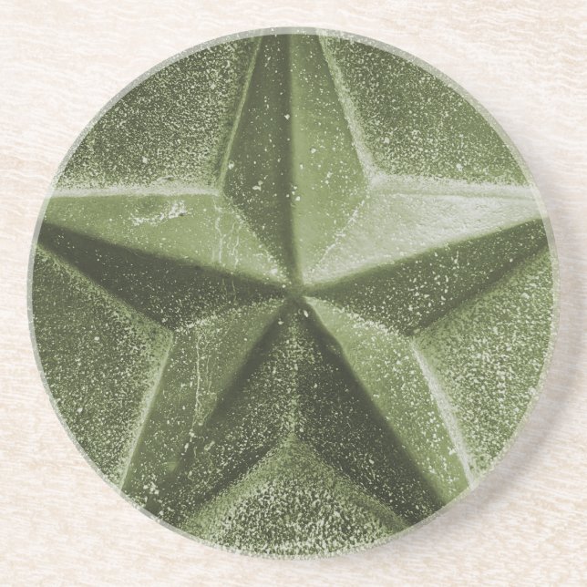 dessous de verre ÉTOILE VERT/OLIVE (Devant)