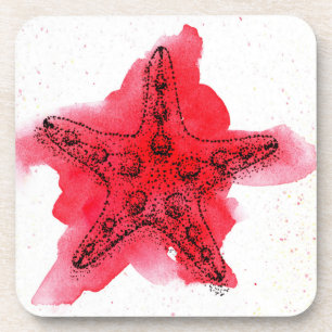 Dessous-de-verre Étoiles de mer d'aquarelle