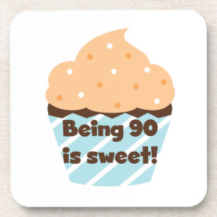 Dessous-de-verre Etre 90 est Sweet Birthday T-shirts et cadeaux