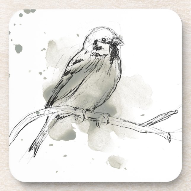 Dessous-de-verre Étude des oiseaux de la nature (Devant)