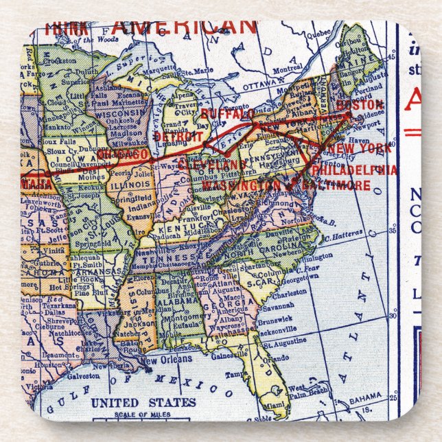 DESSOUS-DE-VERRE EXPÉDITION D'AMERICAN EXPRESS (Devant)