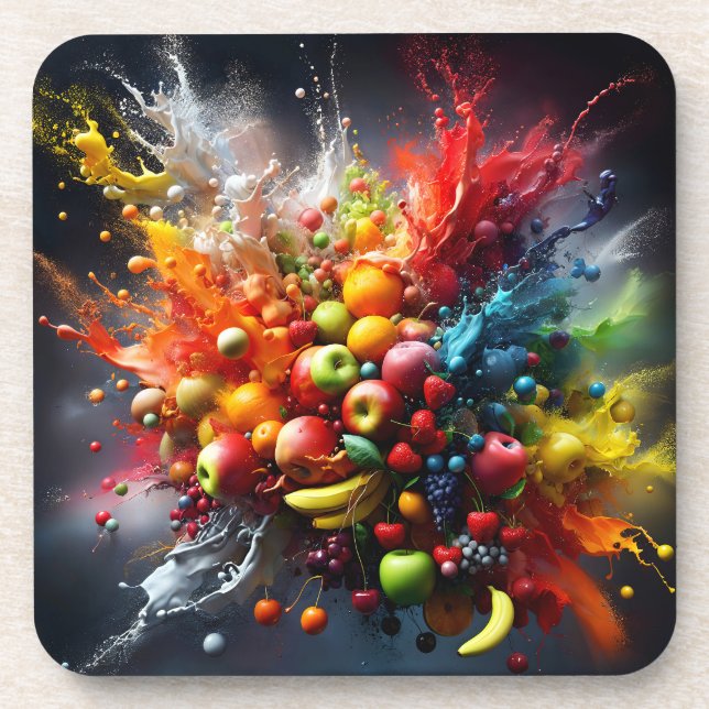 Dessous-de-verre Explosion de fruits (Devant)
