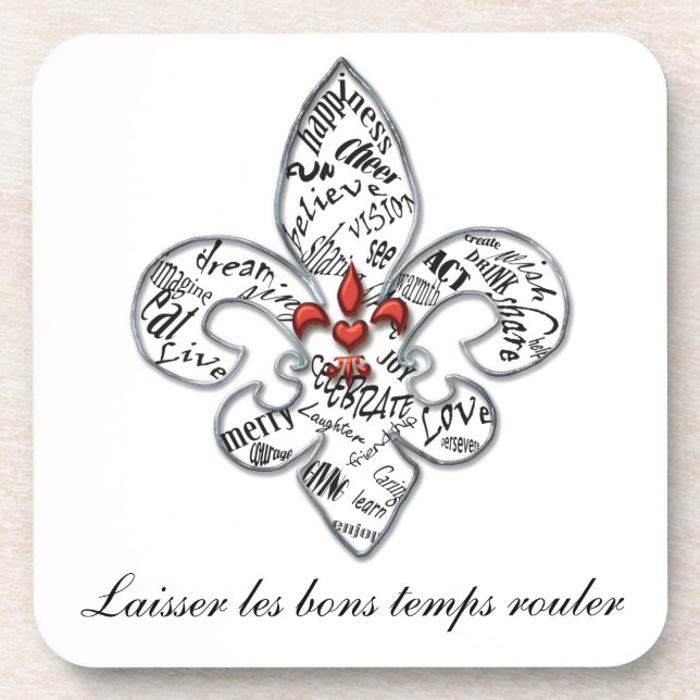 Dessous-de-verre Expressions personnalisées de Fleur de Lis (Devant)