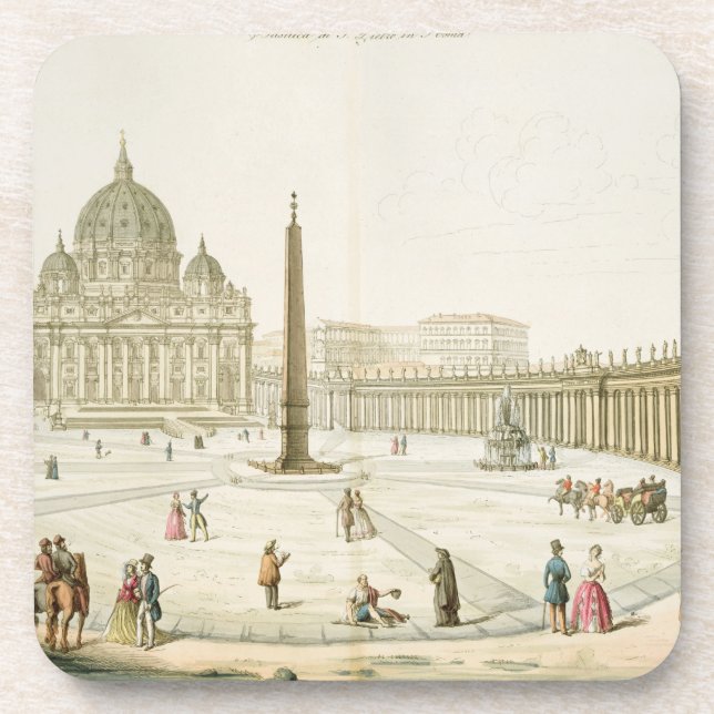 Dessous-de-verre Façade de St Peter à Rome avec Piazza dans f (Devant)