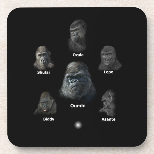 Dessous-de-verre Famille Gorilla (Devant)