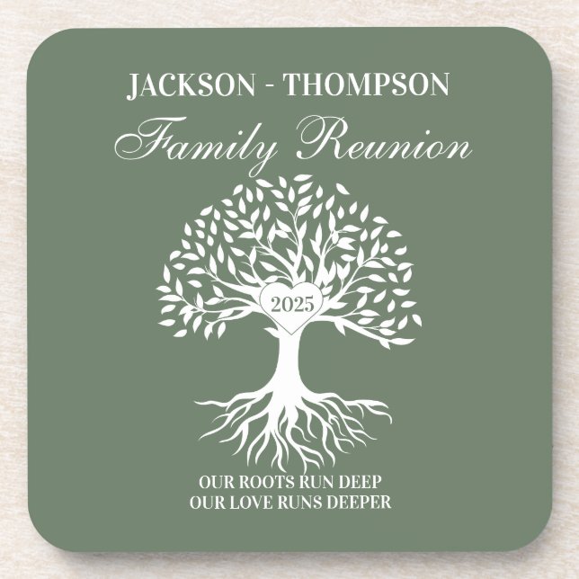 Dessous-de-verre Family reunion tree (Devant)