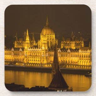 Dessous-de-verre Famine Parliament Budapest by night
