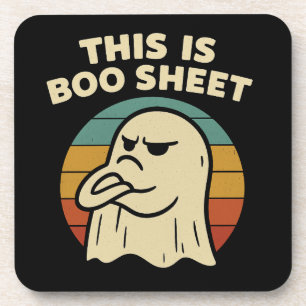 Dessous-de-verre Fantôme drôle "C'est une feuille de Boo" Halloween