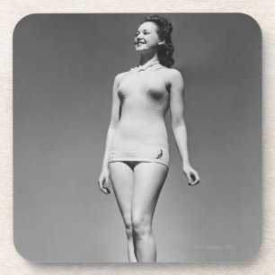 Dessous-de-verre Femme dans le maillot de bain